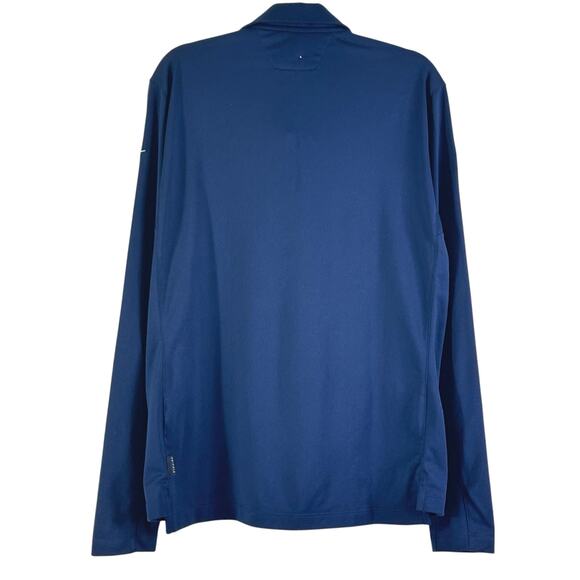 Seattle Seahawks Nike On Field Apparel Long Sleeve Polo Shirt in Blue - Picture 2 of 9